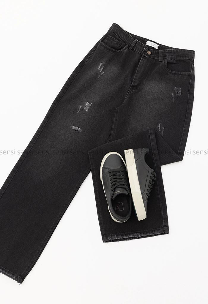 شلوار جین نیم بگ کد1005173